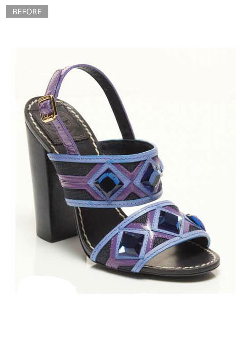 Purple and blue sandal